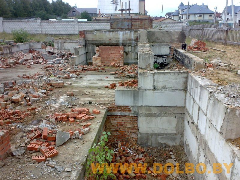 Примеры выполнения: резка, разрушение, демонтаж строительных конструкций 1